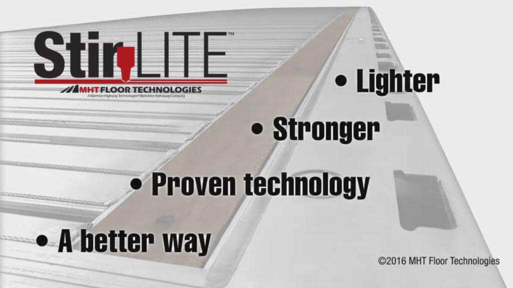 A promotional graphic highlighting the features of StirLite technology, emphasizing its lighter weight, strength, proven effectiveness, and improved methodology.